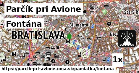 Fontána, Parčík pri Avione