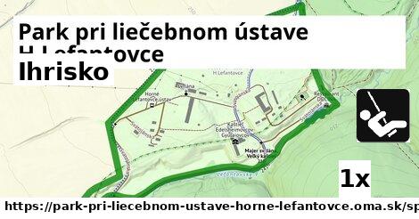 Ihrisko, Park pri liečebnom ústave H.Lefantovce