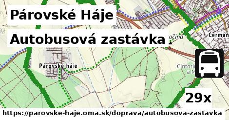 Autobusová zastávka, Párovské Háje