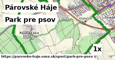 park pre psov v Párovské Háje