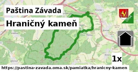 Hraničný kameň, Paština Závada