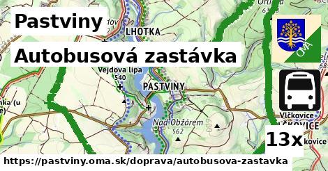 autobusová zastávka v Pastviny