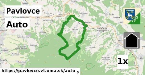 auto v Pavlovce, okres VT