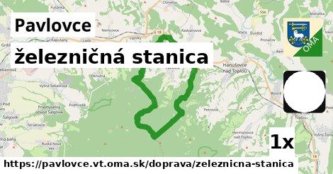 železničná stanica, Pavlovce, okres VT