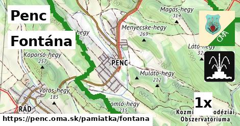 Fontána, Penc