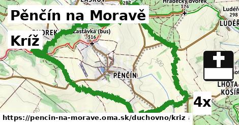 kríž v Pěnčín na Moravě