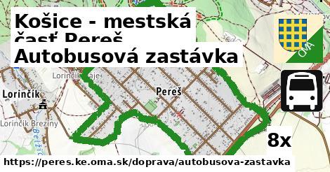 Autobusová zastávka, Košice - mestská časť Pereš