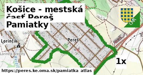 pamiatky v Košice - mestská časť Pereš