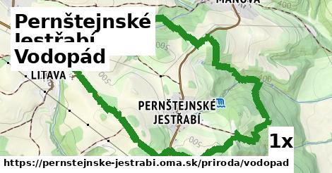 Vodopád, Pernštejnské Jestřabí