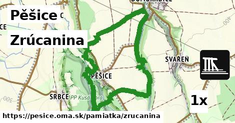 Zrúcanina, Pěšice