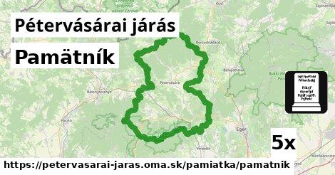 Pamätník, Pétervásárai járás