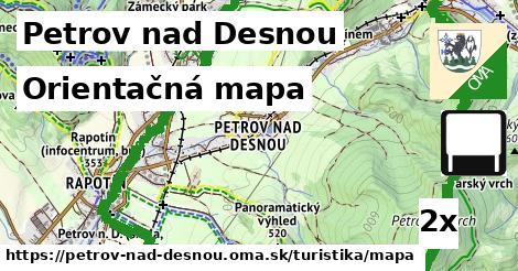 Orientačná mapa, Petrov nad Desnou