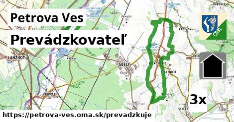 prevádzkovateľ v Petrova Ves