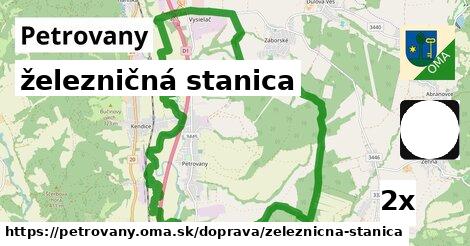 železničná stanica, Petrovany