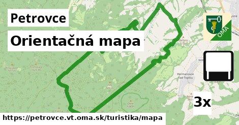 Orientačná mapa, Petrovce, okres VT