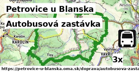 Autobusová zastávka, Petrovice u Blanska