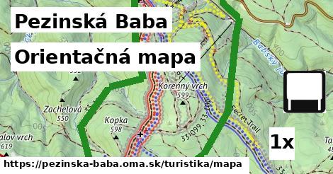 Orientačná mapa, Pezinská Baba