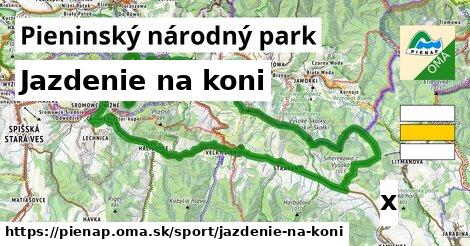 Jazdenie na koni, Pieninský národný park