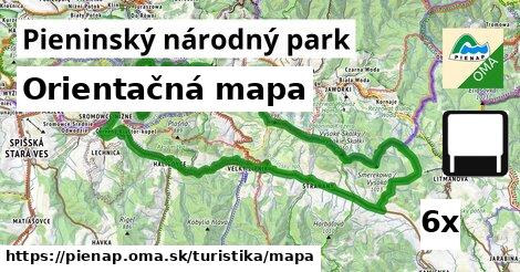 Orientačná mapa, Pieninský národný park