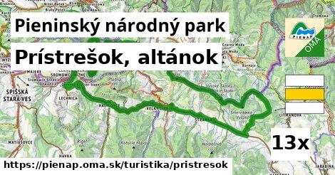 Prístrešok, altánok, Pieninský národný park