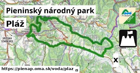 Pláž, Pieninský národný park