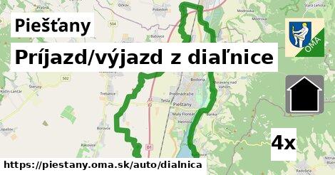 Príjazd/výjazd z diaľnice, Piešťany