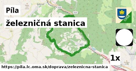 železničná stanica, Píla, okres LC