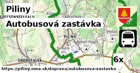 Autobusová zastávka, Piliny