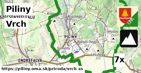 Vrch, Piliny