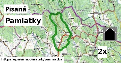 pamiatky v Pisaná