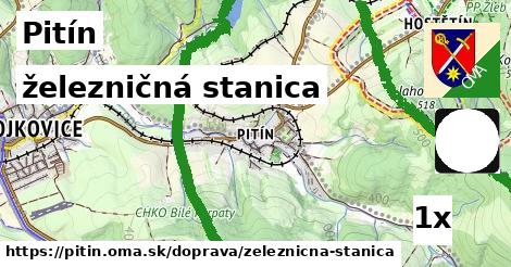 železničná stanica, Pitín