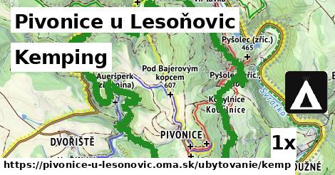 Kemping, Pivonice u Lesoňovic