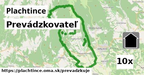 prevádzkovateľ v Plachtince