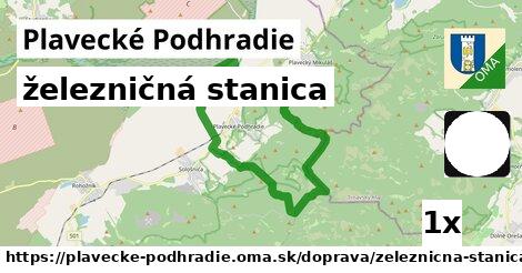 železničná stanica, Plavecké Podhradie