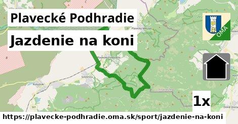 Jazdenie na koni, Plavecké Podhradie