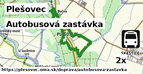 Autobusová zastávka, Plešovec