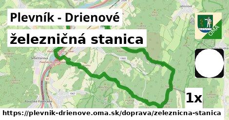 železničná stanica, Plevník - Drienové