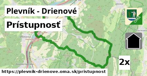prístupnosť v Plevník - Drienové