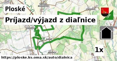 Príjazd/výjazd z diaľnice, Ploské, okres KS