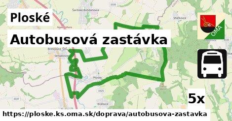 Autobusová zastávka, Ploské, okres KS