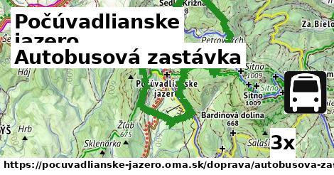 Autobusová zastávka, Počúvadlianske jazero