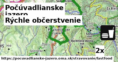 Rýchle občerstvenie, Počúvadlianske jazero