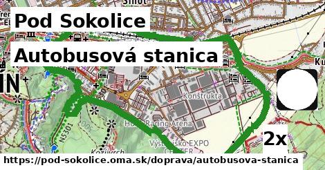 autobusová stanica v Pod Sokolice