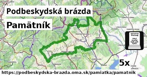 Pamätník, Podbeskydská brázda