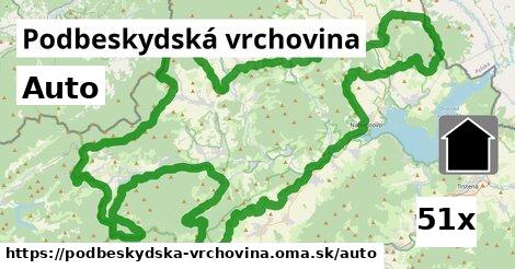 auto v Podbeskydská vrchovina