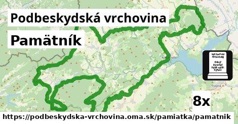 Pamätník, Podbeskydská vrchovina