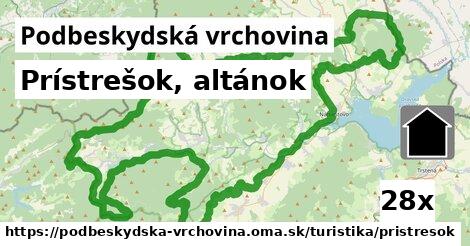 Prístrešok, altánok, Podbeskydská vrchovina