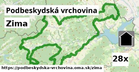 zima v Podbeskydská vrchovina