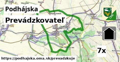 prevádzkovateľ v Podhájska