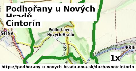 Cintorín, Podhořany u Nových Hradů